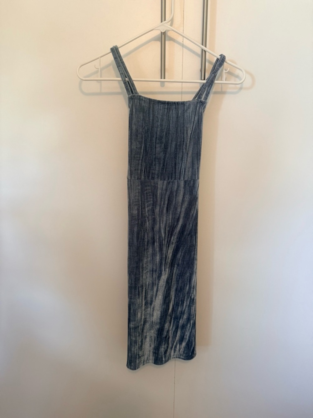 Girls Blue Velvet Dress, 8-10